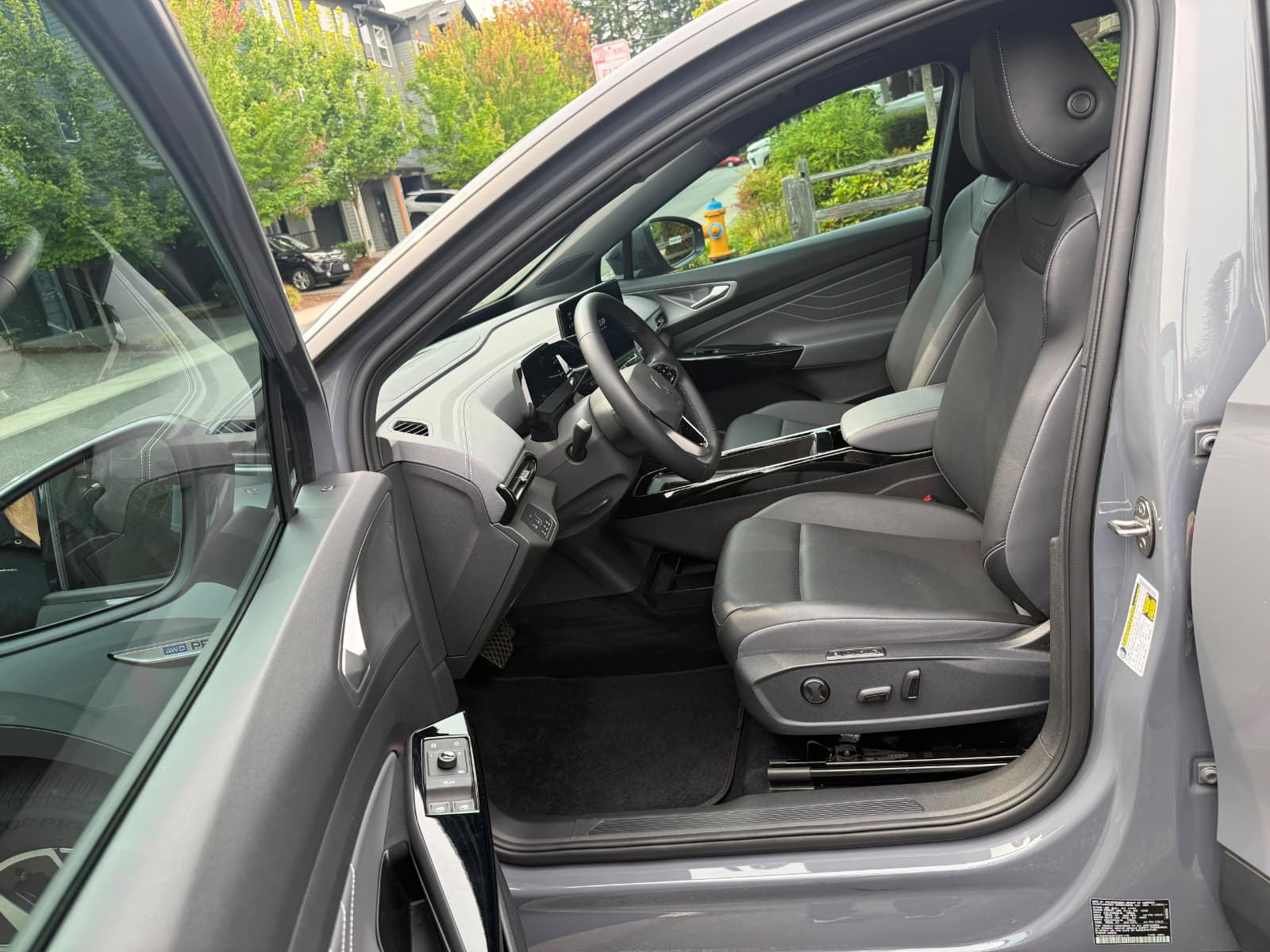 Before and after car interior seat cleaning